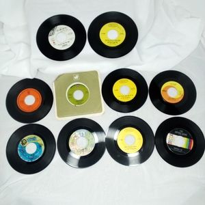 Lot Of 10 45rpm Vinyl Records 60/70's Pop Rock Seals & Crofts Osmonds Tested